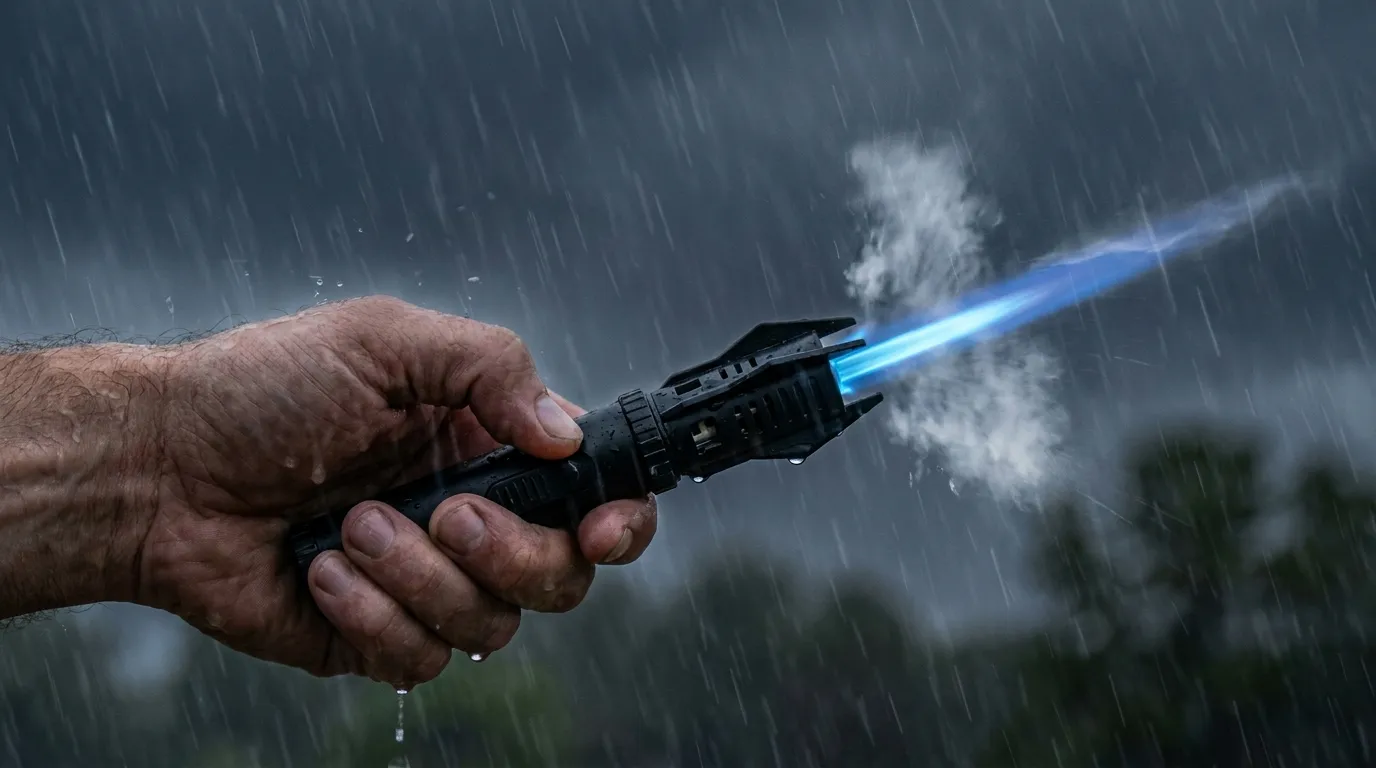 PyroX firing in heavy rain